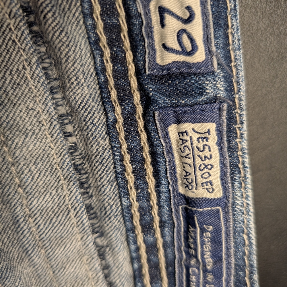 Miss Me Blue Straight Leg Jeans with Embellished Pockets - Picture 9 of 9